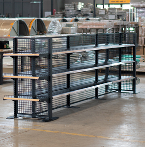 Double-Sided <b>Wire</b> Mesh Gondola <b>Shelving</b> | Retail Island Display <b>Rack</b> for Supermarket - Product Image 3