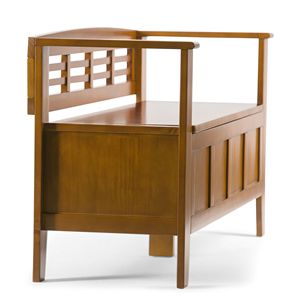Adams Light Avalon marrone portaoggetti da banco con costruzione in legno resistente e comodi posti a sedere - Product Image 2