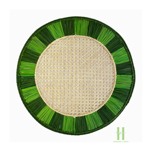 Más Vendido: Mantel Individual Redondo de Papel de Algodón Ecológico Hecho a Mano, Tejido con Cuerda, de Paja Natural, y Cesta Decorativa para Colgar en la Pared - Product Image 1