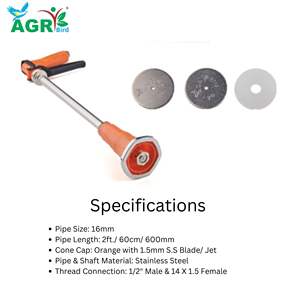 16 mm 2 pieds S.S. Fabricant et fournisseur en gros de pistolets pulvérisateurs Turbo Jet pour l'agriculture - Product Image 5