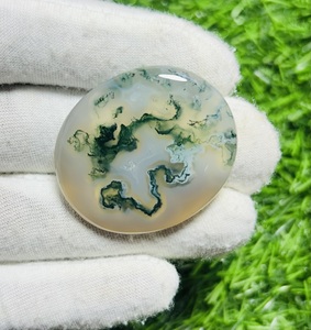 100% Natural <b>Moss</b> <b>Agate</b> Loose Gemstones Trimurti Gems Custom Size Cabochon Assorted Jewelry Wholesaler Mix Shape 25-80mm - Product Image 1