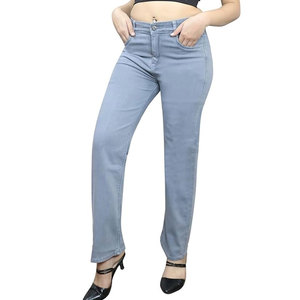 Pantalones Vaqueros Casuales para Mujer, Transpirables, de Cintura Media, con Cierre de Cremallera, Diseño Personalizado, Último Modelo para Venta en Línea, MOQ Bajo, Venta al Por Mayor - Product Image 3