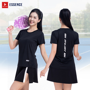 Unisex White Black Short Sleeve Sport T-Shirt Sweat-Wicking Breathable Quick Dry 100% Polyester Logo Left Chest for Adults - Product Image 3