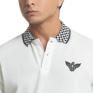 Chemise en jersey de coton blanc pour homme, manches courtes, coupe classique, respirante, décontractée, pour le golf, le bureau, l'été, au quotidien - Product Image 5