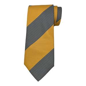 Conjunto de Corbata y Pañuelo de Bolsillo con Rayas Anchas Grises y Doradas |   Corbata Formal para Hombre, para Bodas y Negocios |   Combo de Pañuelos de Bolsillo y Accesorios de Regalo - Product Image 3