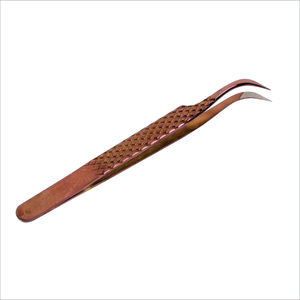 Pinzas Aplicadoras de Extensión de Pestañas en Oro Rosa Personalizadas - Product Image 1