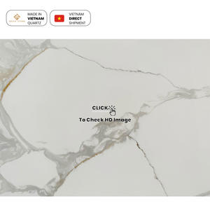 Losa de Cuarzo Fino NV1011 Calacatta con Vetas Pronunciadas, Panel de Cuarzo Sintético Anti-Humedad - Product Image 2