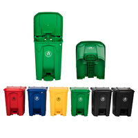 Conteneur à déchets en plastique réutilisable et sûr, pas cher, de 120/240/360 litres, bac à ordures multi-usages avec roues