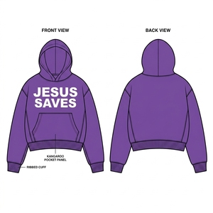 Sudadera con Capucha Oversize para Hombre, Estilo Vintage, con Degradado de Color, Lavado Ácido, Bordado 3D, Hombros Caídos, Estampado Serigrafiado, Tejido Pesado - Product Image 5