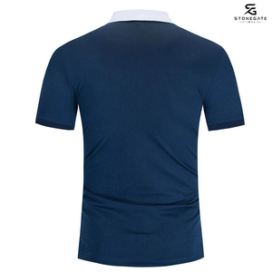 Camiseta Polo de Golf Personalizada para Hombre, Manga Corta, Sólida, con Logotipo Bordado, Transpirable, Informal, de Verano, Algodón de Alta Calidad, Venta al Por Mayor - Product Image 3