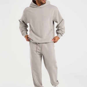 Sweat-shirt à capuche surdimensionné pour homme, couleur unie, en molleton de coton, style décontracté pour l'automne, coupe classique, style tricoté - Product Image 4