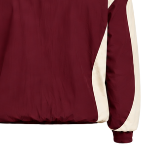 Mens Burgundy Neutral Colorblock Windbreaker <b>Hoodie</b> Lightweight Quarter Zip Pullover Jacket Outdoor <b>Running</b> Sports Casual Top - Product Image 6