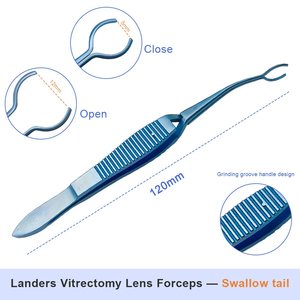 Titanium Ophthalmic Vitrectomy Lens Tweezers Forceps Surgical Instrument Microsurgical Eye Tool Reusable Precision Vitreoretinal - Product Image 1