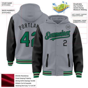 Veste universitaire de baseball pour homme en peau de mouton, imperméable, solide, hiver, broderie personnalisée, haute qualité, fabricant OEM - Product Image 5