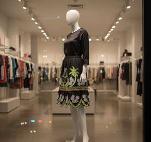 Falda de Moda Micronesiana Personalizada de Alta Calidad con Bordado Hawaiano y Polinesio para Mujer - Product Image 2