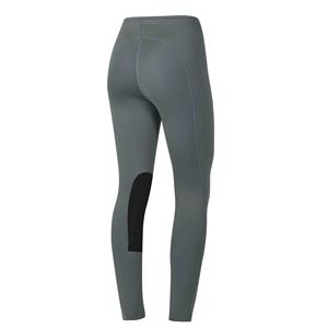 Women's Elastic Waist High Knitted Riding <b>Leggings</b> Full Length Breathable Color Blocked Knee Grip Pants <b>Equestrian</b> Wear - Product Image 5
