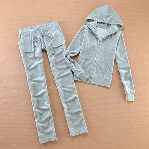Ensemble de survêtement en polaire à capuche pour femme, couleur unie, taille élastique, poches latérales, tenue décontractée d'été, antibactérien, 2 en 1 - Product Image 6