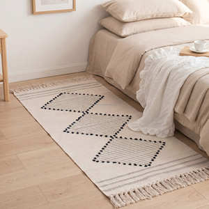 Geometric Bohemian Hand Knotted Wool Area <b>Rug</b> Rectangle MediumPile Living Room Use Durable Cotton Tufted <b>Boho</b> <b>Rug</b> - Product Image 4