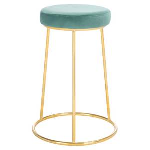 Silla de Bar Moderna de Estilo Rústico con Estructura Metálica y Asiento de Madera con Reposapiés, Taburete de Altura Media para Isla de Cocina o Comedor - Product Image 5