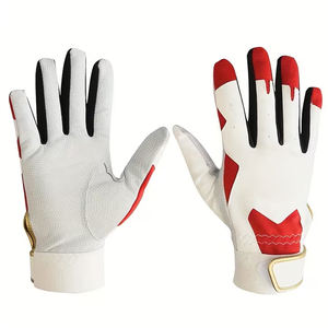 ถุงมือเบสบอลสำหรับเยาวชนรุ่นใหม่ สีขาว ทำจากหนัง ออกแบบมาให้พอดีมือ ยึดเกาะได้ดี พร้อมโลโก้แบบกำหนดเอง - Product Image 1