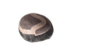 Peluca de Cabello Humano con Encaje Frontal Mono, Cabello Chino Virgen Remy, Parches de Cabello, Liso Kinky, Ondulado de Agua, Ondulado Profundo 1b+gris - Product Image 5