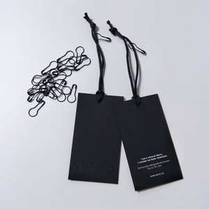 Etiquetas Colgantes Personalizadas de Lujo para Ropa, Etiquetas con Logotipo Impreso, Etiquetas de Papel Reciclado con Cuerda y Pin - Product Image 1