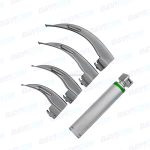 Ensemble et kit de laryngoscope à fibres optiques McIntosh - Acier inoxydable réutilisable, approuvé CE ISO - Product Image 4
