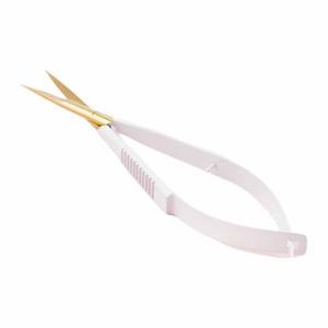 Tijeras para Cejas de Acero Inoxidable con Punta Curva y Afilada, Tijeras de Resorte para Extensión de Pestañas - Product Image 2