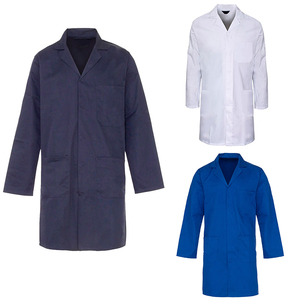Customizable <b>White</b> Unisex Hospital Nurse Scrubs Full Sleeves <b>Lab</b> <b>Coat</b> Two Pockets Medical Uniform Wholesale Needle - Product Image 1