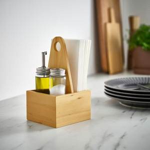 Classic Wooden <b>Utensil</b> Storage Box Rectangular Handmade Rustic <b>Kitchen</b> Tableware <b>Holder</b> Single Tier Standing <b>Kitchen</b> Gadgets - Product Image 6