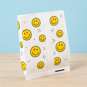 EcoRev ECO65 Greaseproof <b>Paper</b> Bags with <b>Leaf</b> Pattern Heat Seal Biodegradable Food Grade Flat Gift Craft Bags - Product Image 2