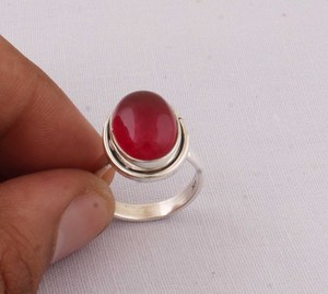Wholesale 925 Sterling <b>Silver</b> Classic Amethyst Party Oval Gemstone Double Bezel Set Handmade <b>Statement</b> <b>Ring</b> - Product Image 5
