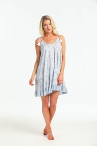 Hot Mùa Hè Váy Ngắn Phụ Nữ Thời Trang Bùng Hai Lớp Paisley Thêu Áo Cộng Với Kích Thước Bán Buôn Tùy Chỉnh Spaghetti Dây Đeo - Product Image 2