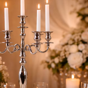 Décoration de table pour salle de banquet, décor de fête de fiançailles, aménagement de dîner d'anniversaire de luxe, décoration de table pour dîner romantique - Product Image 5