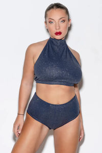 Conjunto de Moda para Mujer, Estilo Polo, Cuello Alto, Cintura Alta, Ligero, para Verano, Servicio Personalizado OEM - Product Image 4