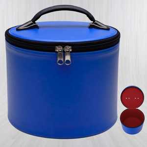 Estuche Redondo Rojo de Poliéster con Cierre de Cremallera, Diseño Duradero para Bordados y Manualidades, Premium - Product Image 4