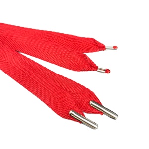 เชือกโพลีเอสเตอร์สีเหลืองลายก้างปลาแบบแบน กว้าง 1.8 ซม. ปลายโลหะ สำหรับหูหิ้วกระเป๋าช้อปปิ้ง - Product Image 4