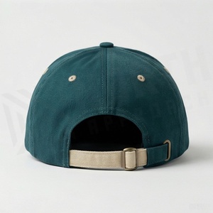 Casquette de baseball unisexe 6 panneaux en sergé de coton couleur unie, ajustée, taille adulte 58-60CM - Product Image 2