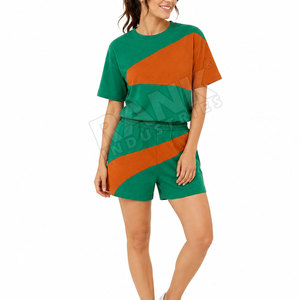 Nueva Llegada Conjuntos de Camisetas y Shorts para Mujer, Disponibles en Grandes Cantidades para la Venta, Conjunto de 2 Piezas de Algodón para Mujer - Product Image 3