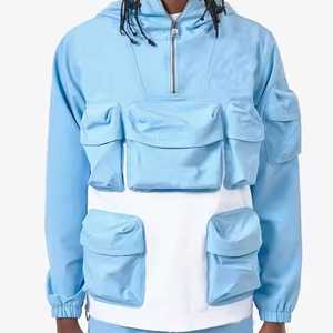 Custom Color Block Breathable Lightweight Winter Tracksuit Waterproof Techwear Windbreaker Hooded Unisex Regular Fit Streetwear - Product Image 2