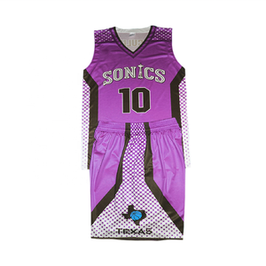 Uniforme de baloncesto juvenil, tela de malla de poliéster, diseño personalizado, pantalones cortos de baloncesto con jersey - Product Image 1
