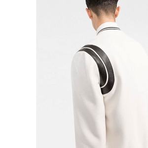 แจ็คเก็ตหนังวาร์ซิตี้ทรงเข้ารูปคุณภาพสูงสำหรับผู้ชาย ปี 2025 ผลิตตามสั่ง ระบายอากาศได้ดี ผ้าขนสัตว์สำหรับฤดูหนาว สินค้ามาใหม่ ขายส่ง - Product Image 5