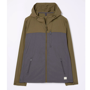 <b>Men's</b> Lightweight Color-Block Polyester Bomber <b>Jacket</b> Waterproof Casual Hooded Outdoor Sports Coat Full Sleeve Regular Fit - Product Image 1