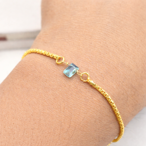 Amethyst Quartz Slider <b>Bracelet</b> 6x4mm Tiny Gemstone <b>Adjustable</b> Dainty Handmade Charm Jewelry Gift Women - Product Image 3