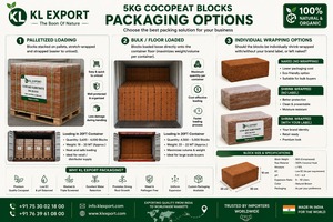 บล็อกใยมะพร้าว KL Export 5 กก. วัสดุปลูกพืชแบบไฮโดรโปนิกส์ ออร์แกนิค ดูดซับน้ำได้ดี เป็นมิตรต่อสิ่งแวดล้อม ย่อยสลายได้ทางชีวภาพ สำหรับการปลูกพืชในสวนและฟาร์ม - Product Image 6