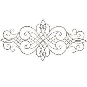 Décoration murale populaire en fer forgé avec motif de feuilles pour salon et couloir – Art mural doré décoratif - Product Image 5