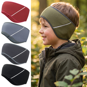 Cache-oreilles en polaire pour enfants, bandeau chaud d'hiver réglable pour le sport - Product Image 1