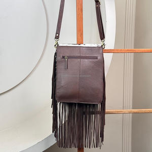 Nuevo bolso cruzado oculto de cuero de vaca genuino con herramientas a mano y bolso de mano Cactus Design Combo de 2 piezas para mujer - Product Image 5