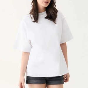 T-shirts personnalisés en coton pour femmes, tissu doux et respirant, vente en gros, manches courtes, décontractés, B2B - Product Image 4