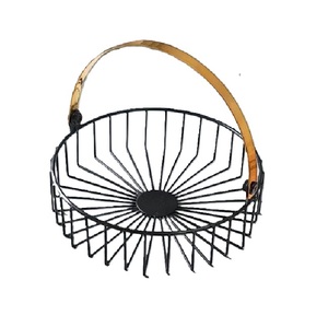 New Arrival Black Color Metal <b>Wire</b> <b>Basket</b> for Kitchen & Living Room Tabletop Decoration Customized Size Shape - Product Image 4